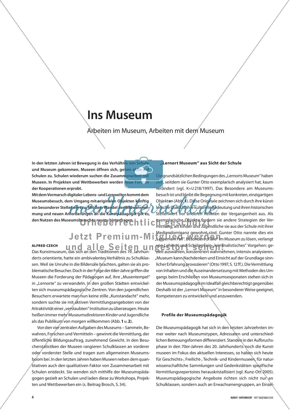 Ins Museum - Arbeiten im Museum, Arbeiten mit dem Museum Preview 1