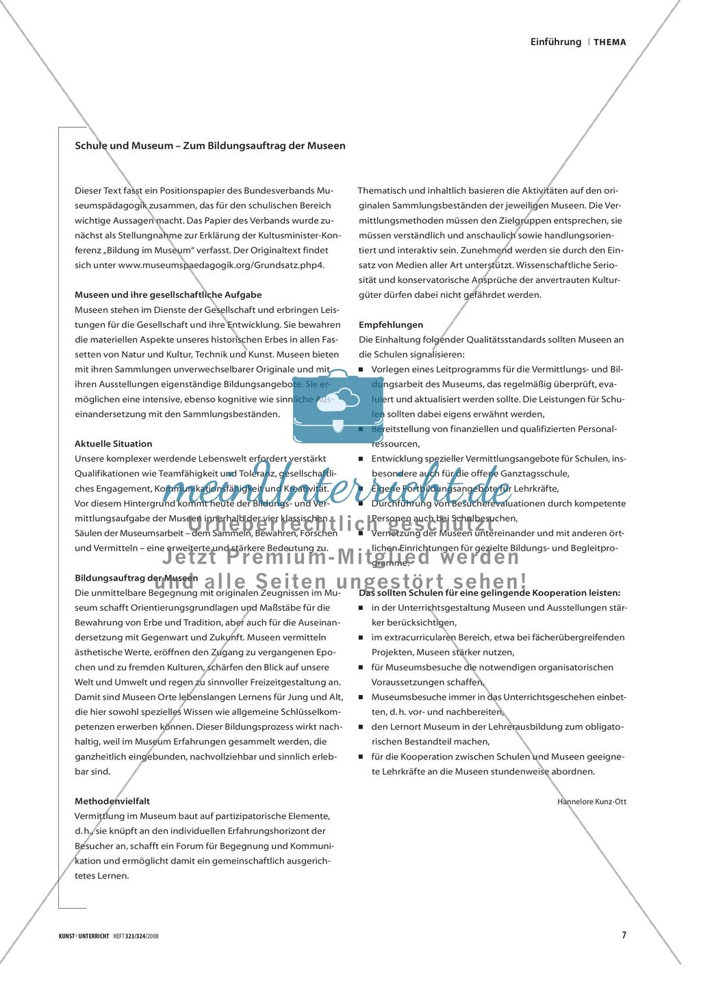 Ins Museum - Arbeiten im Museum, Arbeiten mit dem Museum Preview 4