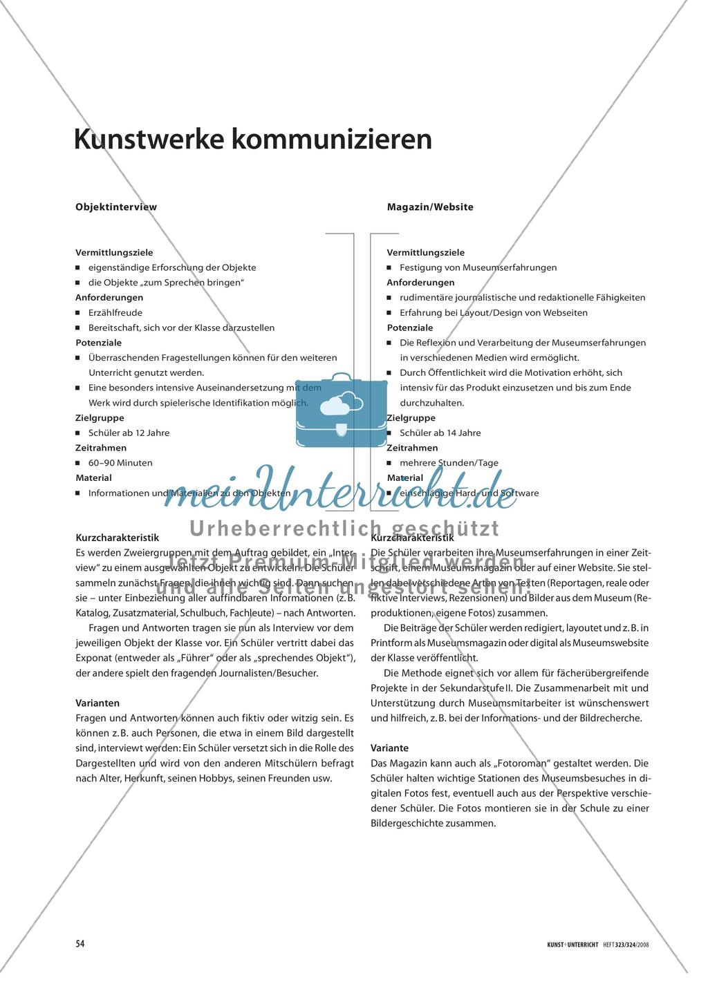 Methoden der Annäherung an Museumsobjekte Preview 10
