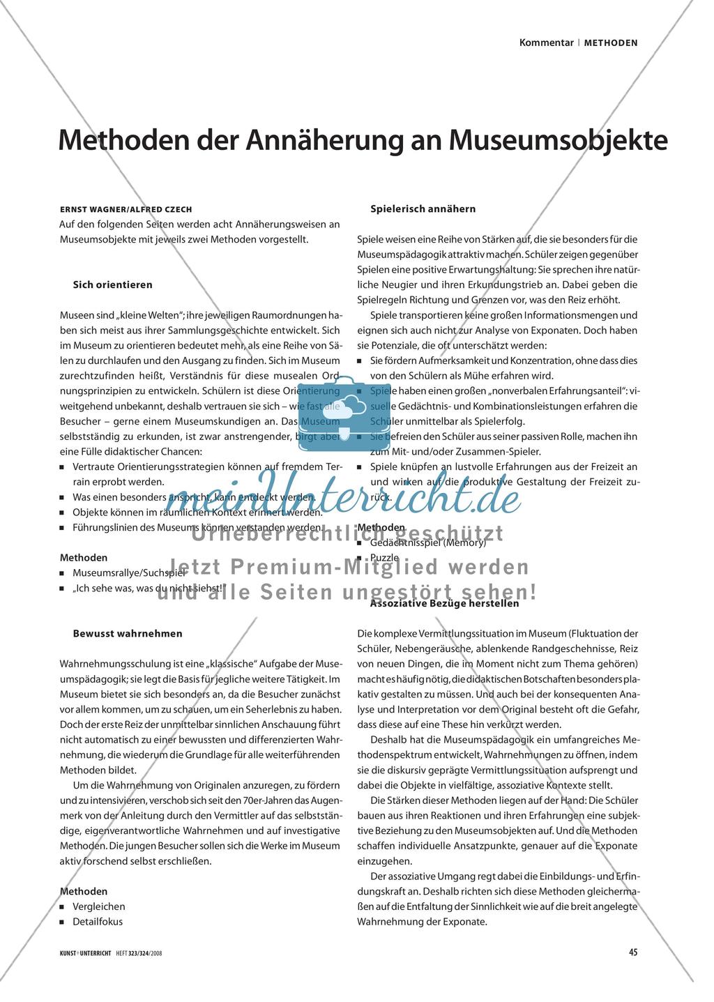 Methoden der Annäherung an Museumsobjekte Preview 1