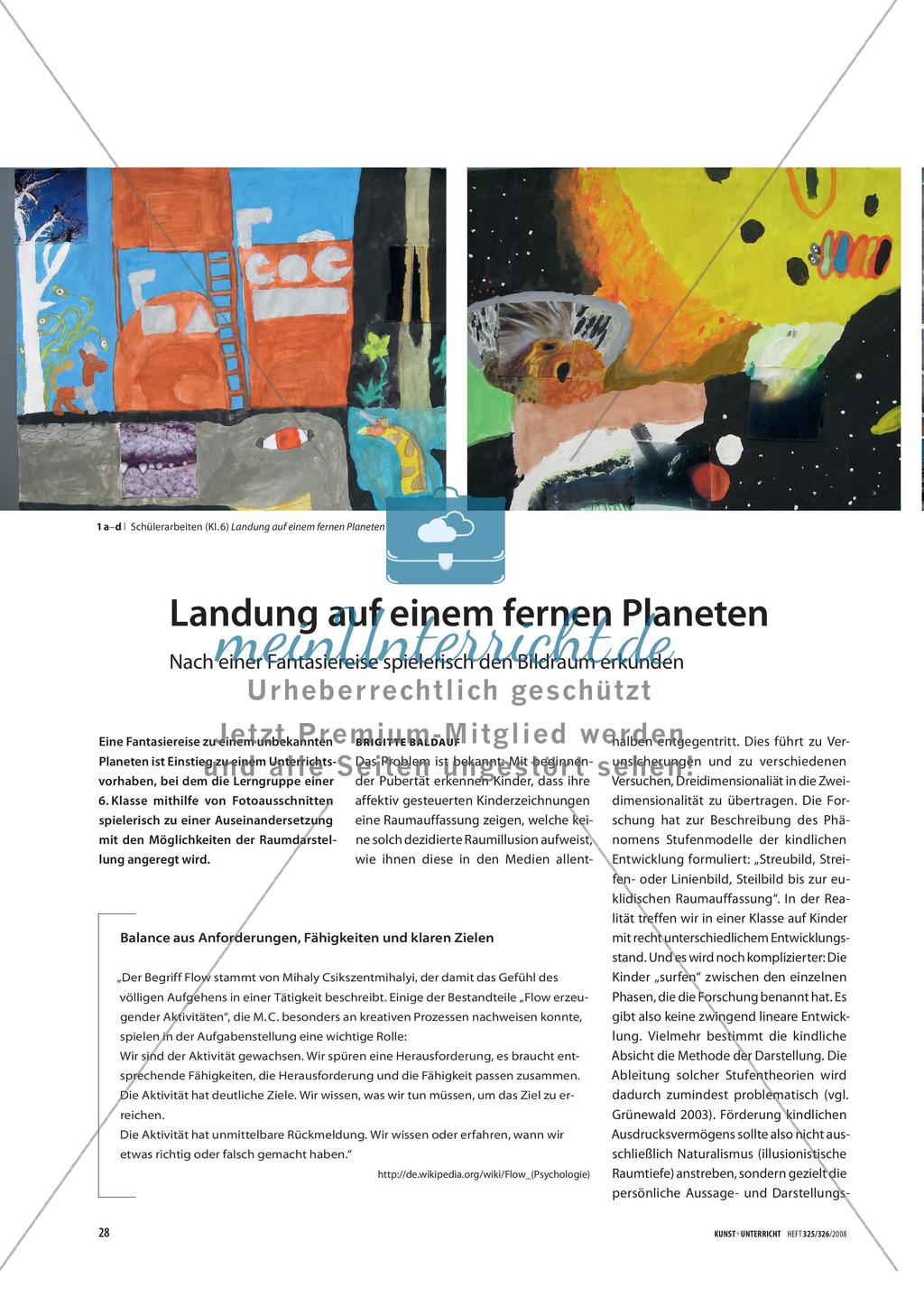 Landung auf einem fernen Planeten - Nach einer Fantasiereise spielerisch den Bildraum erkunden Preview 1