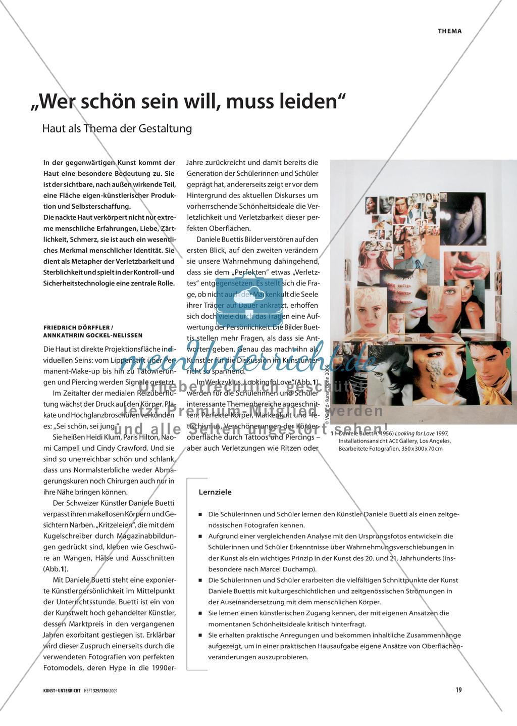 „Wer schön sein will, muss leiden“ - Haut als Thema der Gestaltung Preview 1
