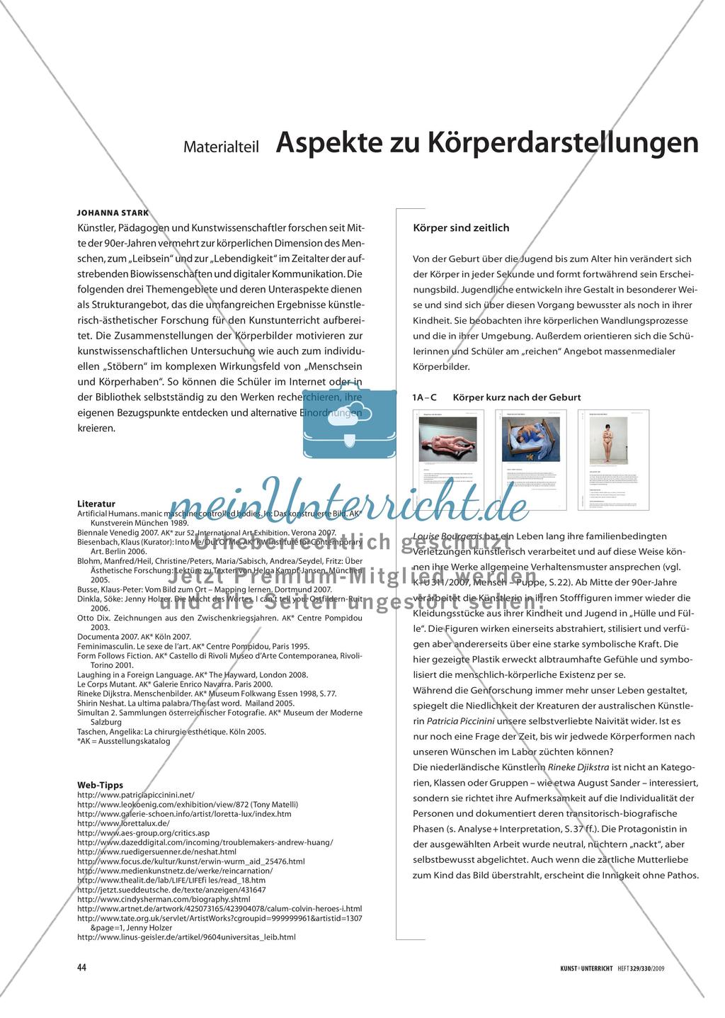 Materialteil: Aspekte zu Körperdarstellungen und -inszenierungen Preview 1