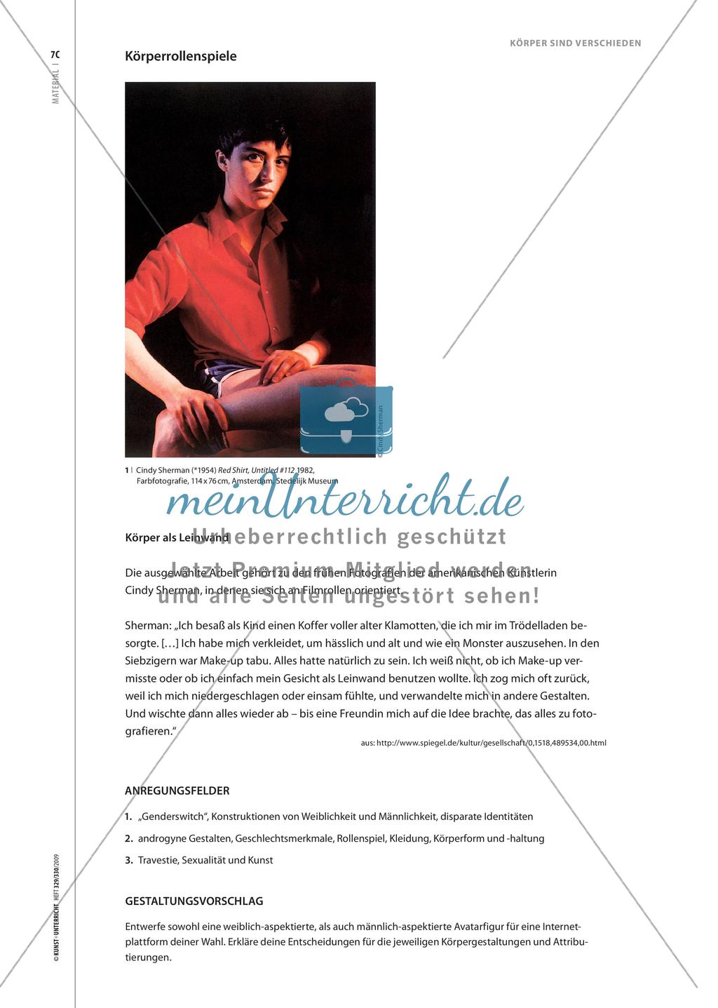 Materialteil: Aspekte zu Körperdarstellungen und -inszenierungen Preview 25