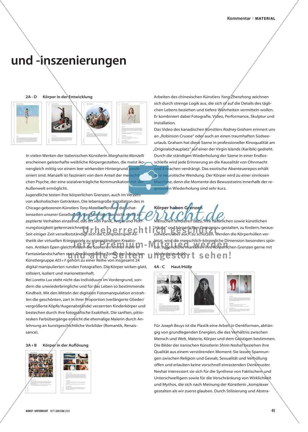 Materialteil: Aspekte zu Körperdarstellungen und -inszenierungen Preview 2