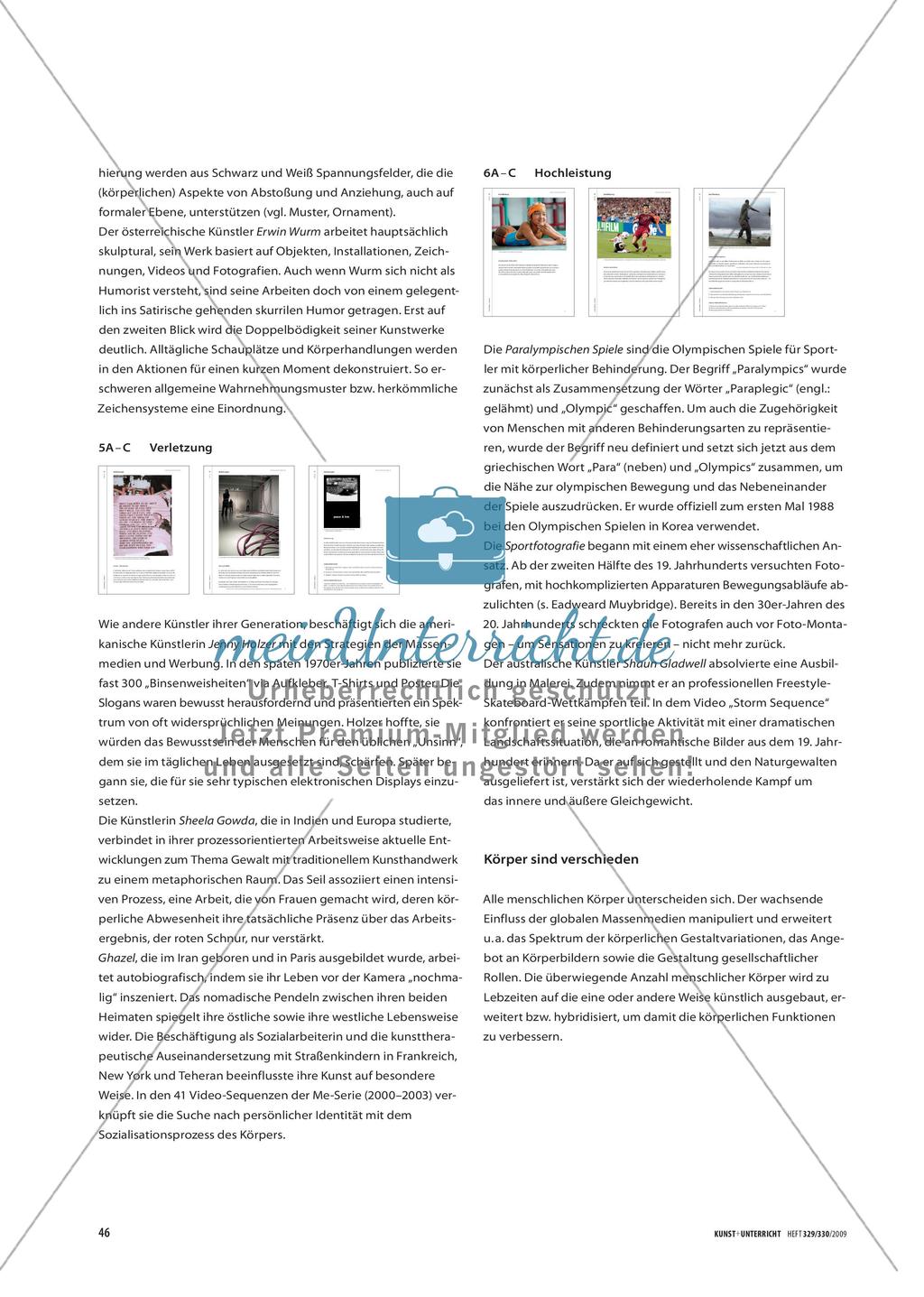 Materialteil: Aspekte zu Körperdarstellungen und -inszenierungen Preview 3