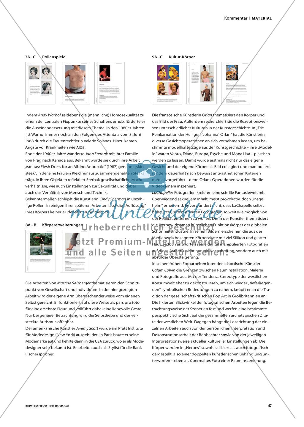 Materialteil: Aspekte zu Körperdarstellungen und -inszenierungen Preview 4