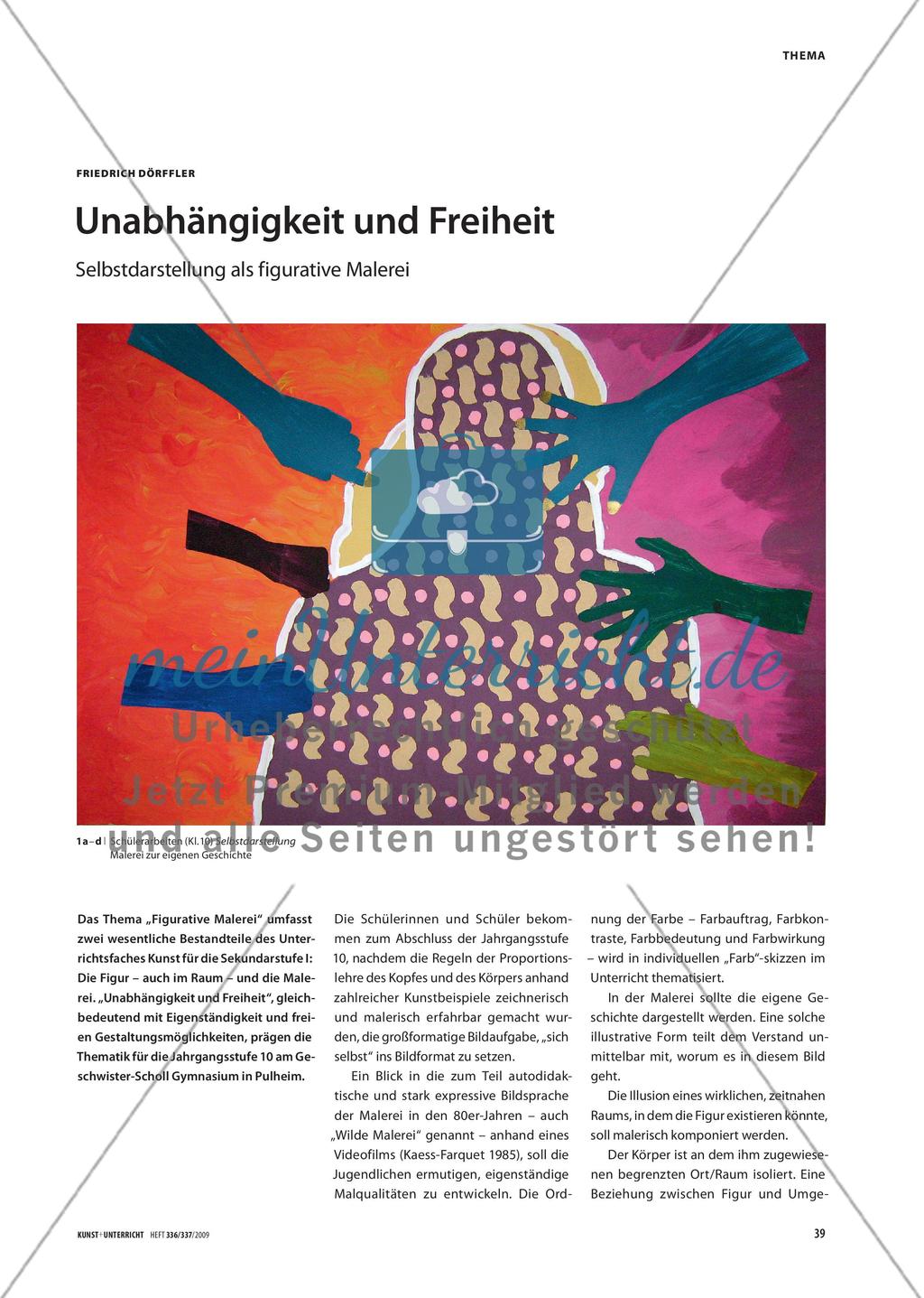 Unabhängigkeit und Freiheit - Selbstdarstellung als figurative Malerei Preview 1