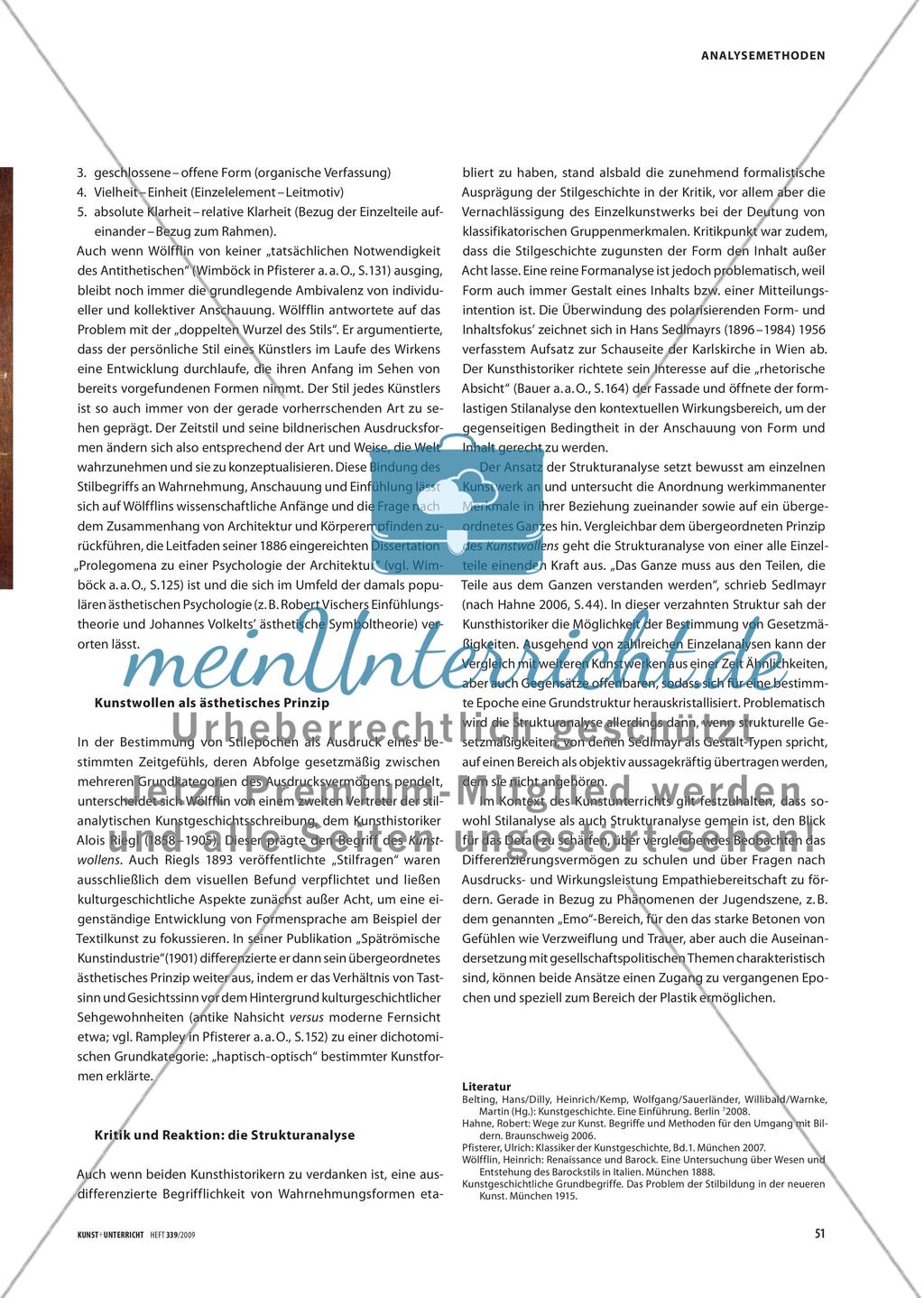 Stil- kontra Strukturanalyse - Kunstwissenschaftliche Interpretationsmethoden und -ansätze für den Kunstunterricht Preview 3