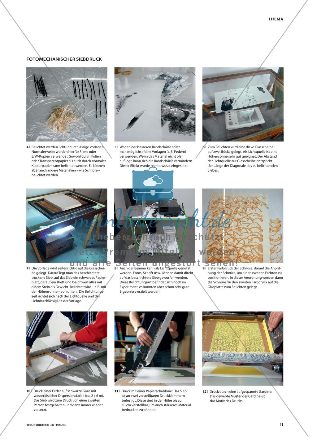 Bilder drucken - Möglichkeiten des experimentellen Siebdrucks Preview 2
