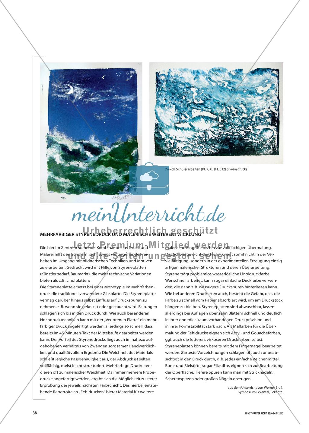 Bildfindung zwischen Planung und Zufall - Unterrichtsdarstellungen zu unterschiedlichen Drucktechniken Preview 10
