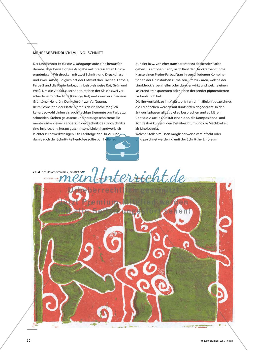 Bildfindung zwischen Planung und Zufall - Unterrichtsdarstellungen zu unterschiedlichen Drucktechniken Preview 2