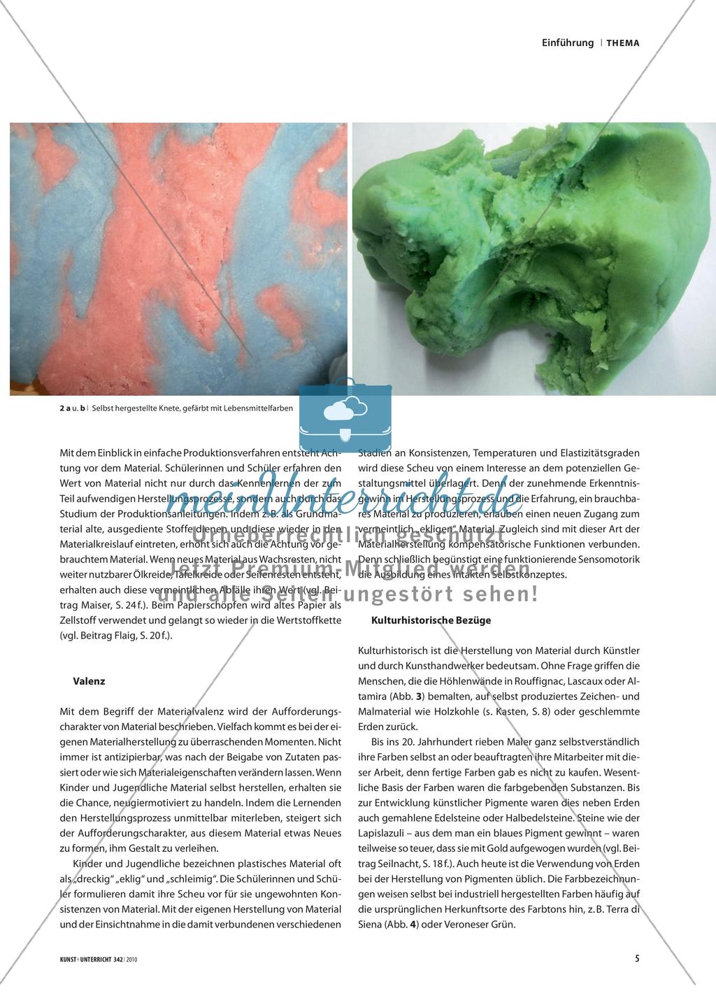 Mehl, Wasser, Öl - Materialherstellung im Kunstunterricht Preview 2
