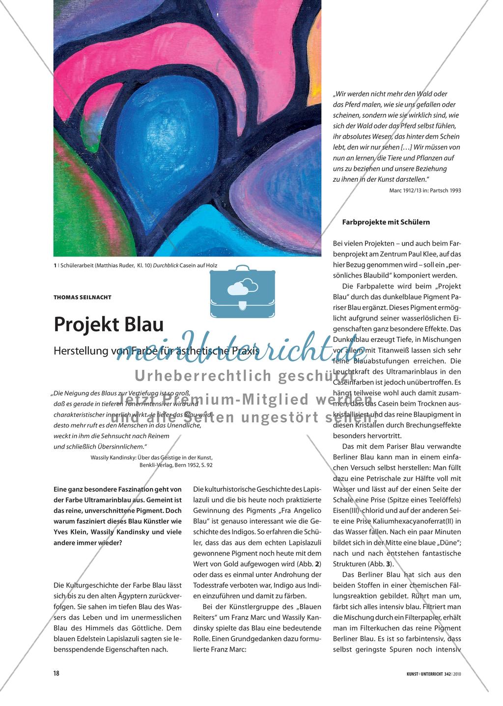 Projekt Blau - Herstellung von Farbe für ästhetische Praxis Preview 1