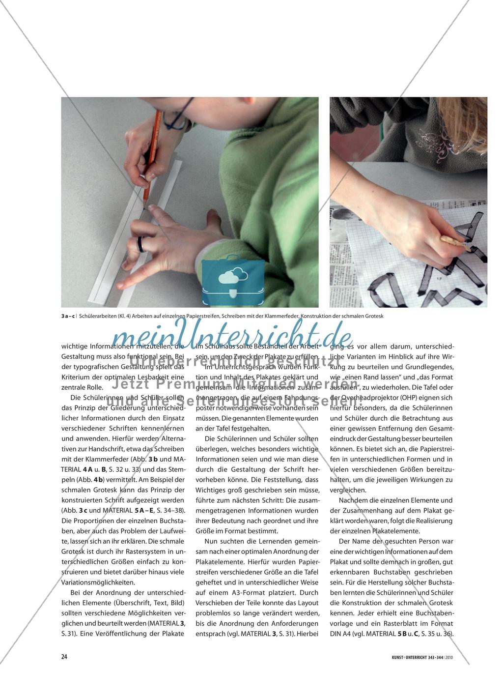 Wanted! - Schrift und Plakatgestaltung in der Grundschule Preview 4