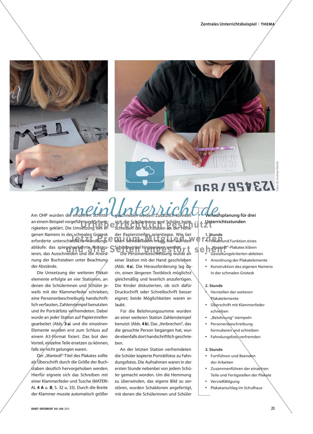 Wanted! - Schrift und Plakatgestaltung in der Grundschule Preview 5