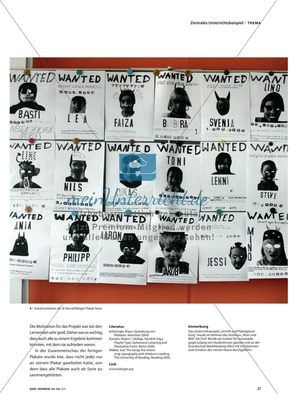 Wanted! - Schrift und Plakatgestaltung in der Grundschule Preview 7