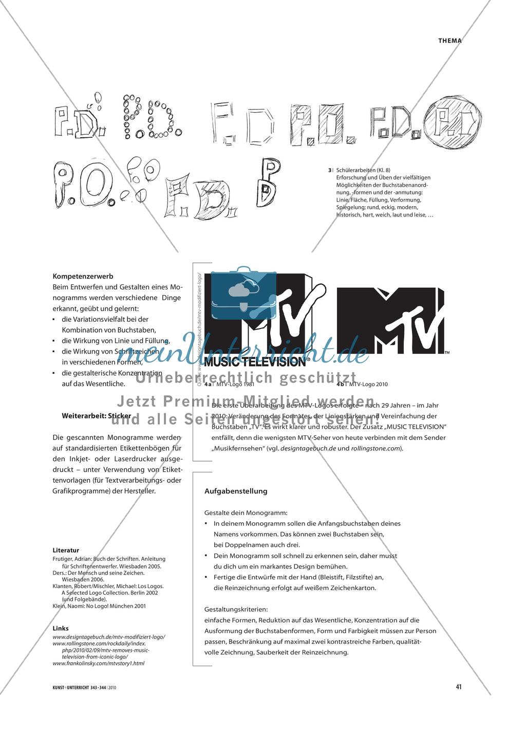 Mein Monogramm - Logogestaltung mit einzelnen Buchstaben Preview 3