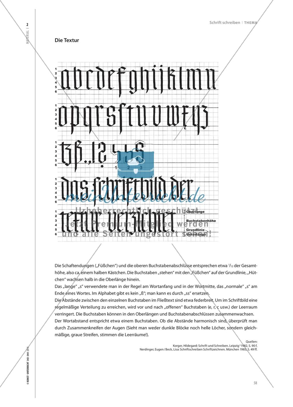 Schrift schreiben - Kalligraphie im Kunstunterricht Preview 5