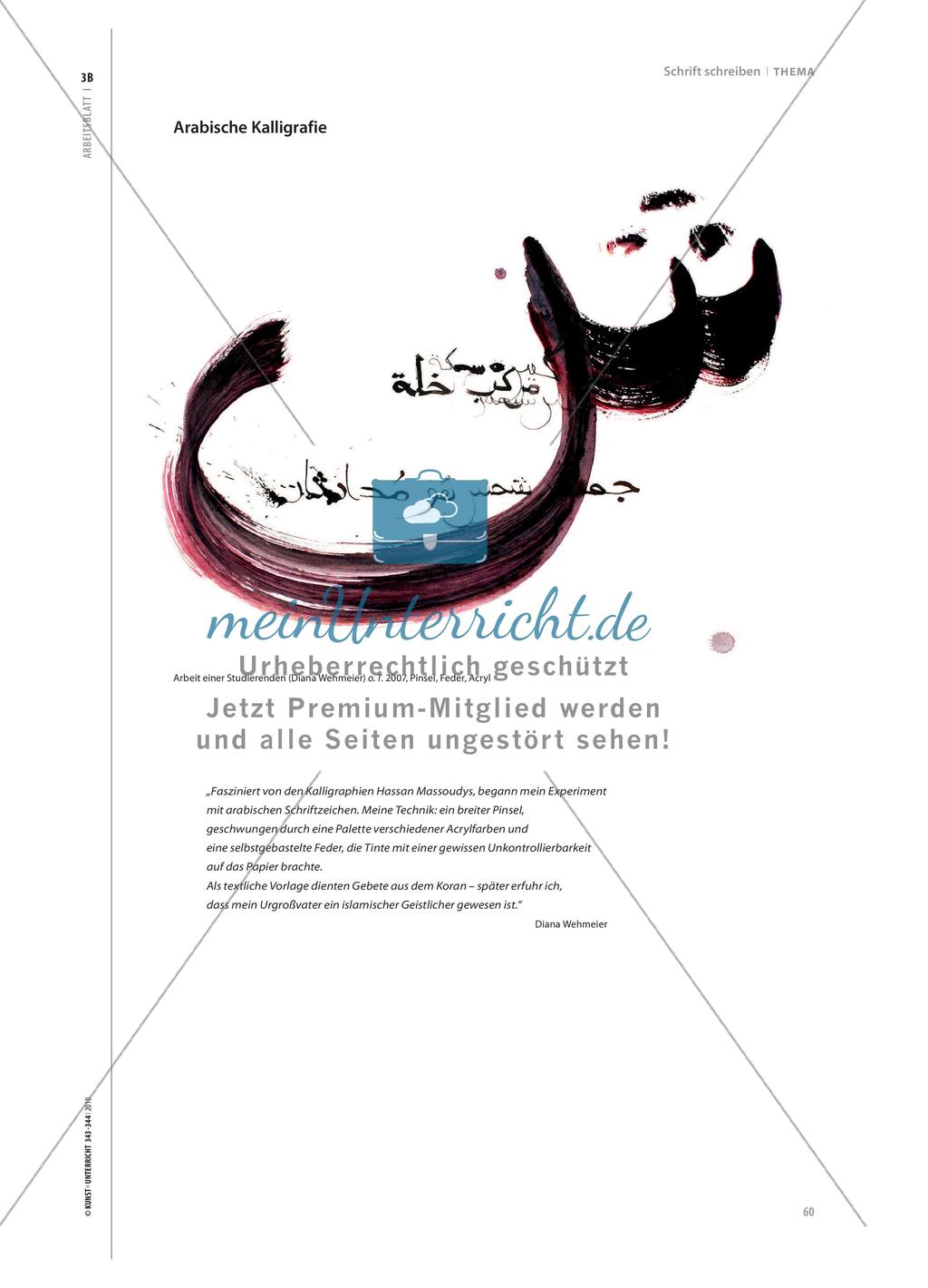 Schrift schreiben - Kalligraphie im Kunstunterricht Preview 7
