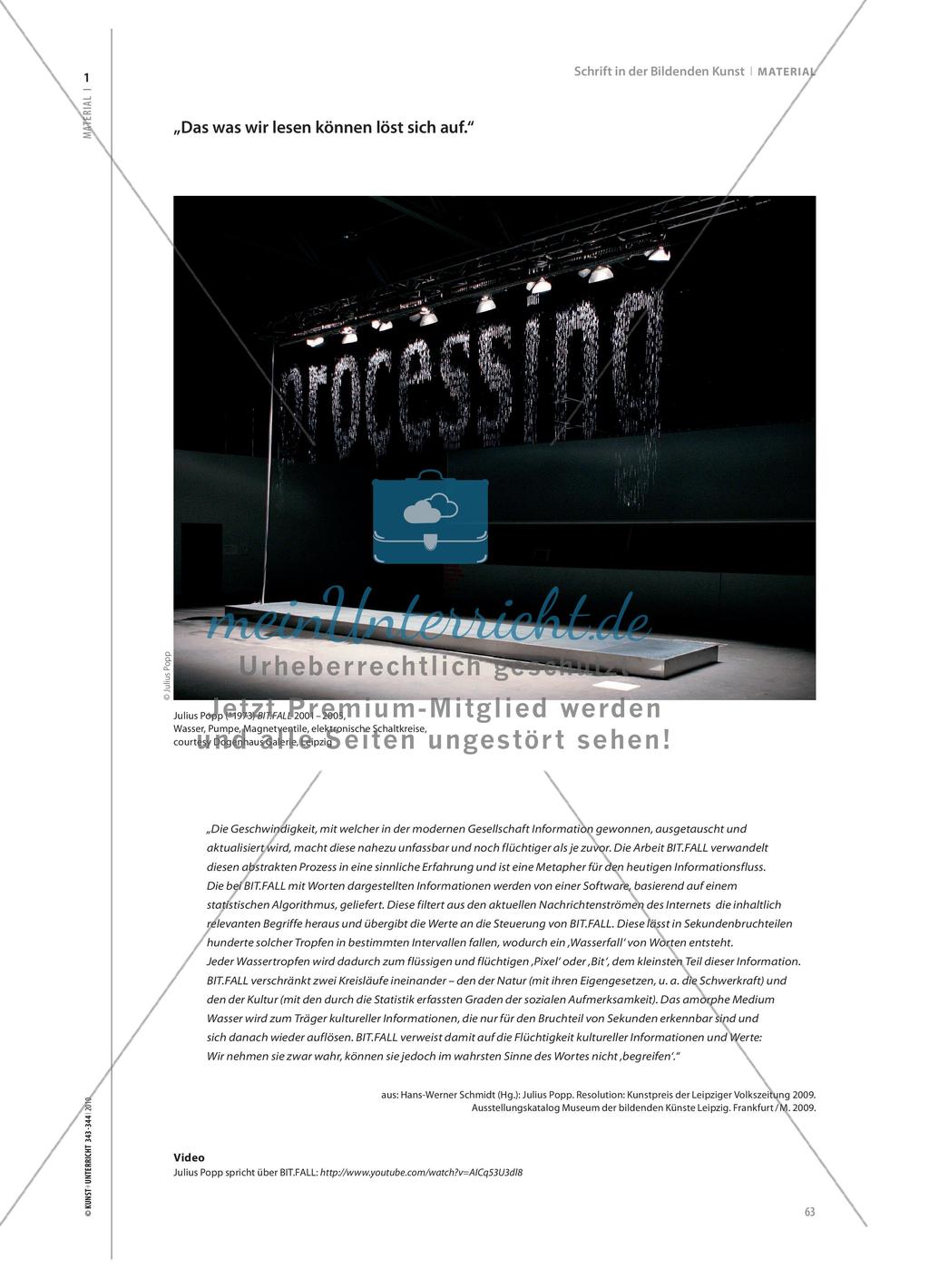 Schrift in der Bildenden Kunst Preview 3