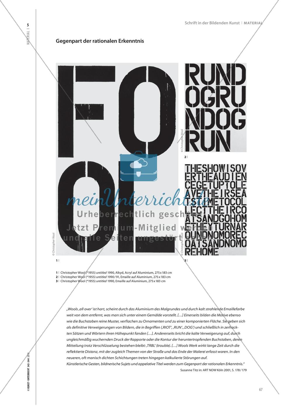 Schrift in der Bildenden Kunst Preview 7