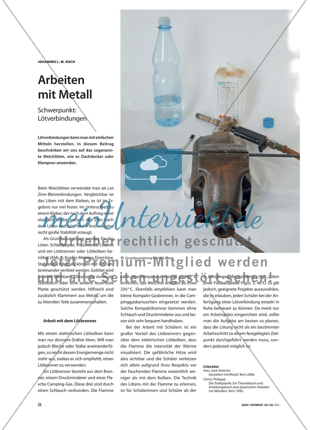 Arbeiten mit Metall - Schwerpunkt: Lötverbindungen Preview 1