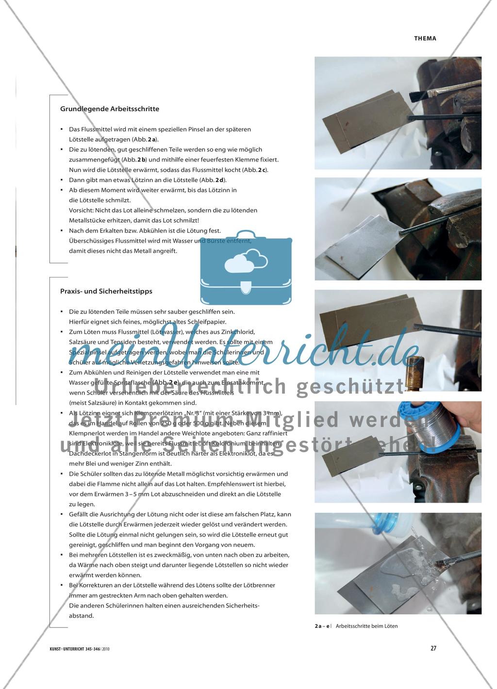 Arbeiten mit Metall - Schwerpunkt: Lötverbindungen Preview 2