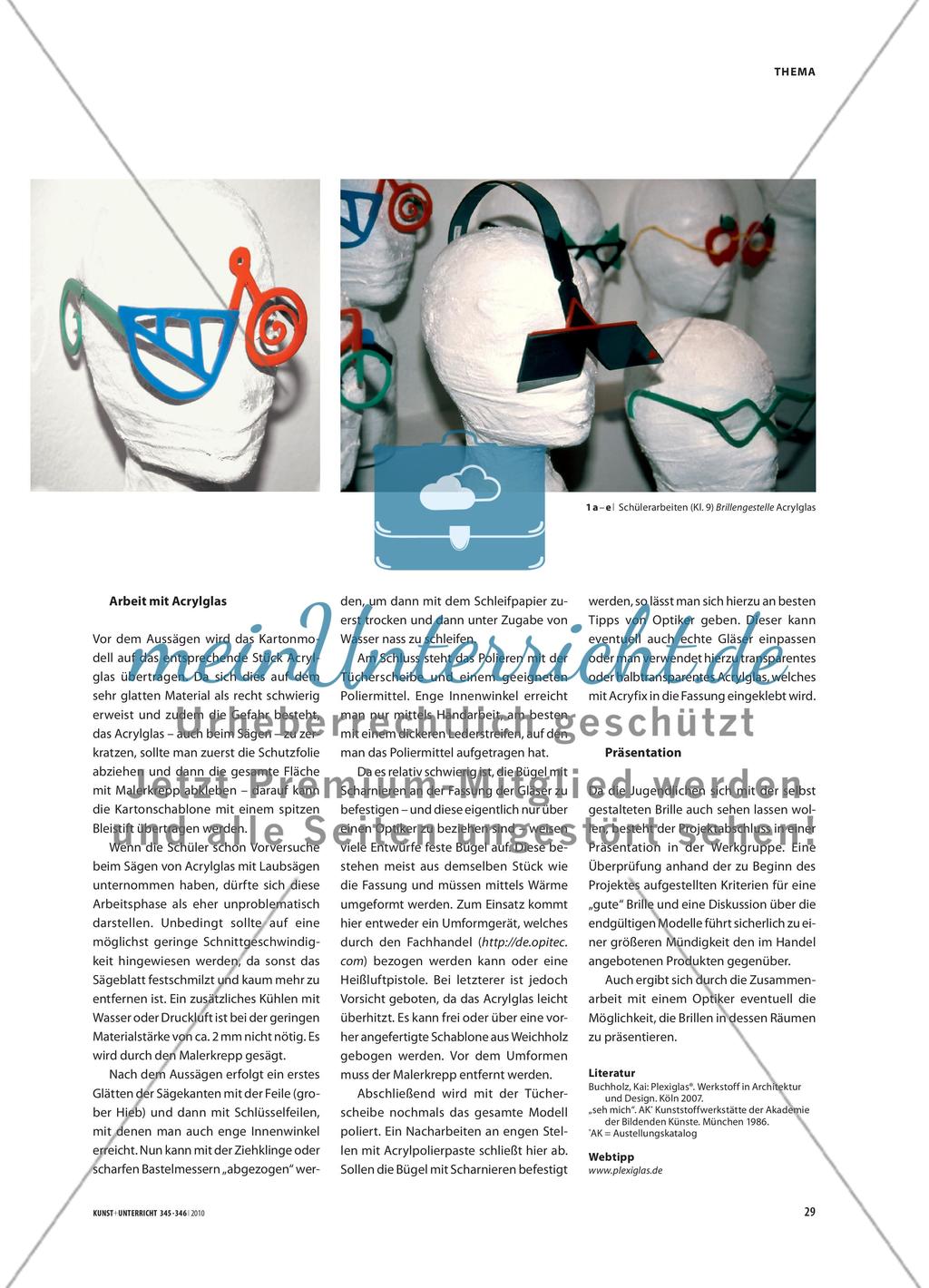 Nasenfahrrad - Gestaltung einer individuellen Brille aus Acrylglas Preview 2