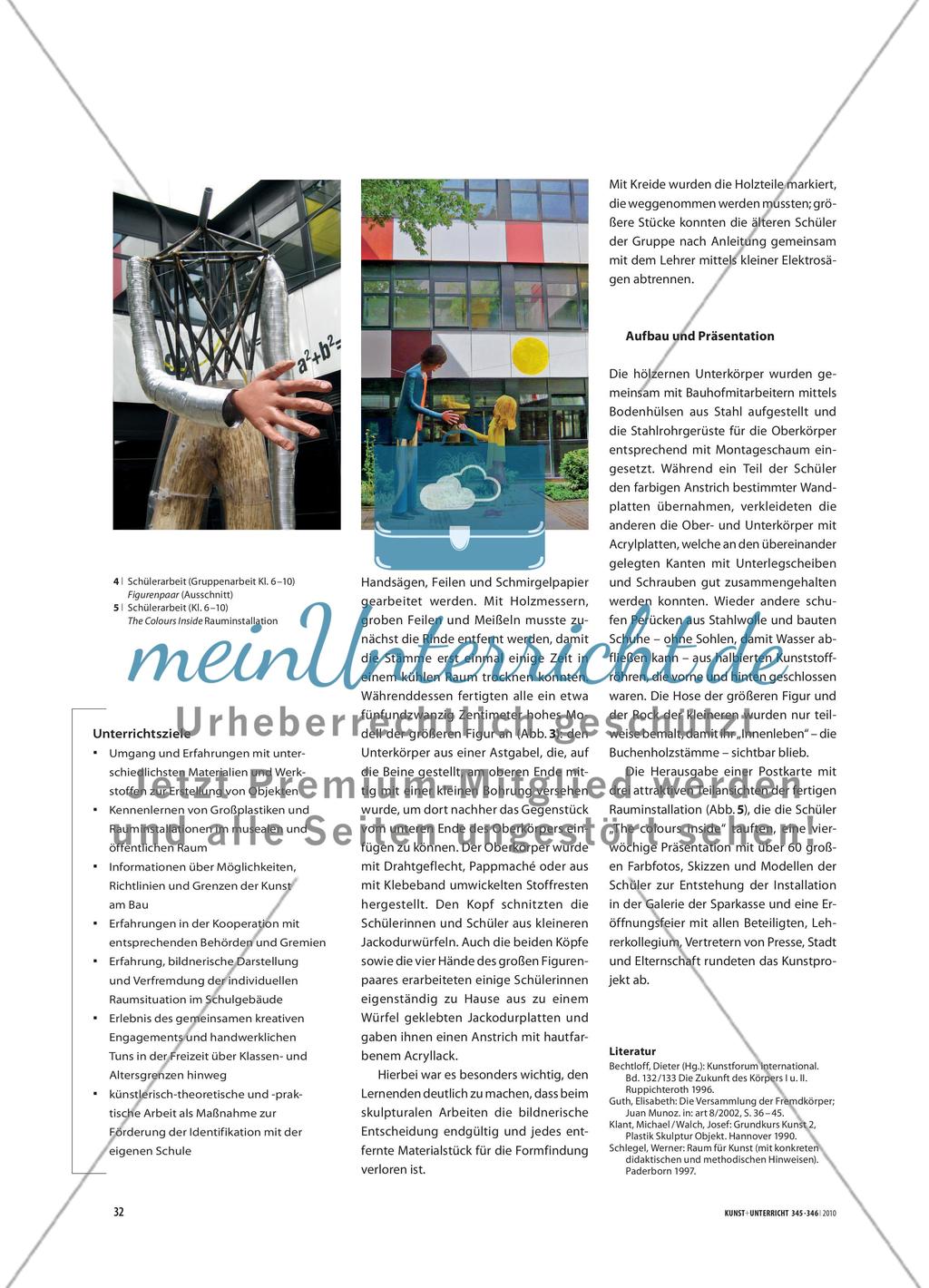 Baumstamm, Acrylglas und Stahlwolle - Rauminstallation als Projekt in der Mittelstufe Preview 3