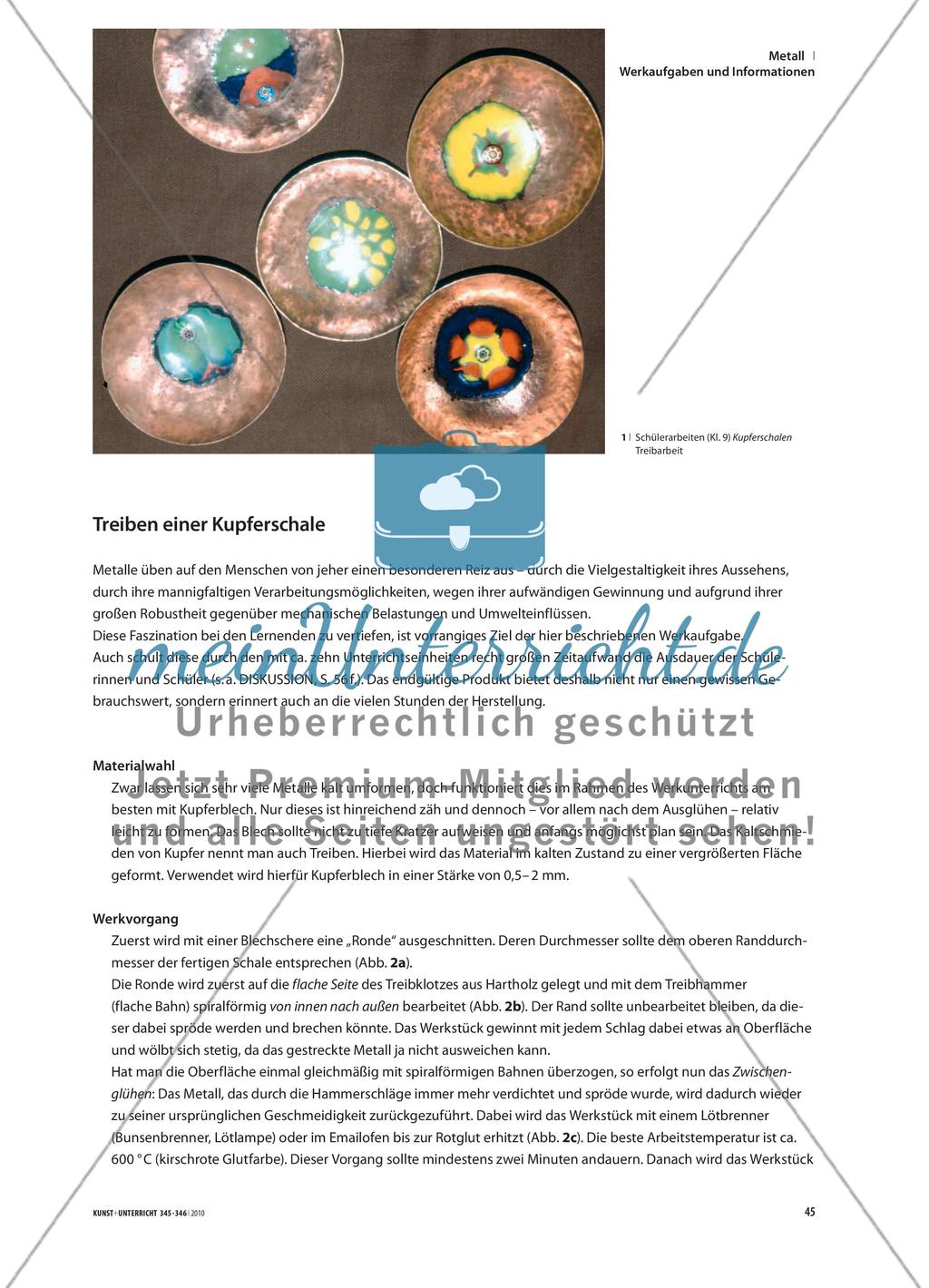 Treiben einer Kupferschale Preview 1