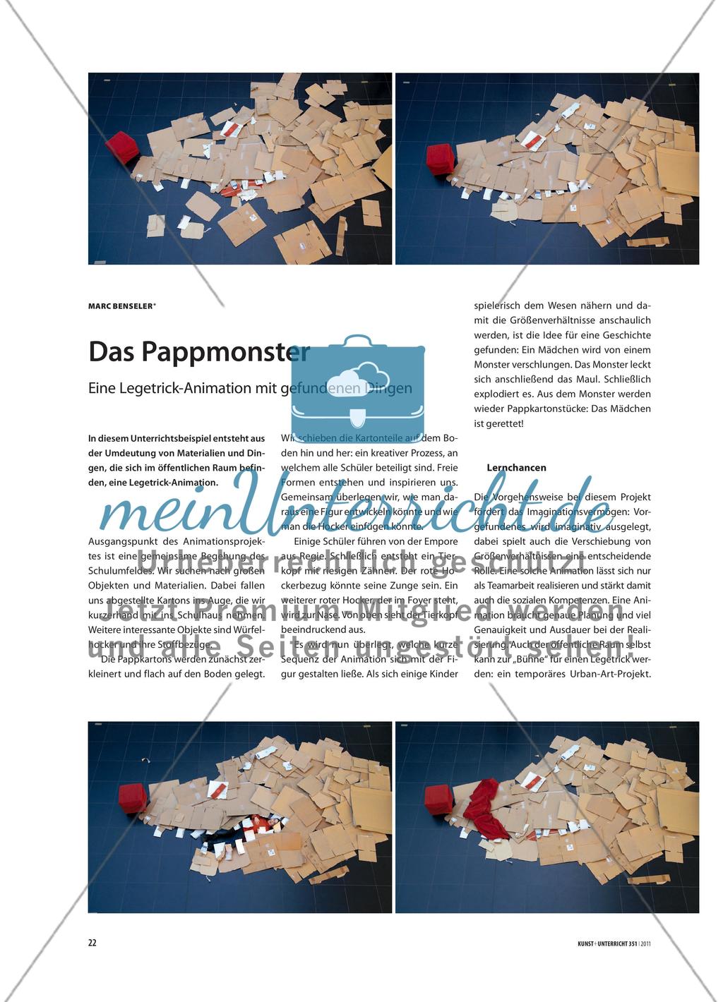 Das Pappmonster - Eine Legetrick-Animation mit gefundenen Dingen Preview 1