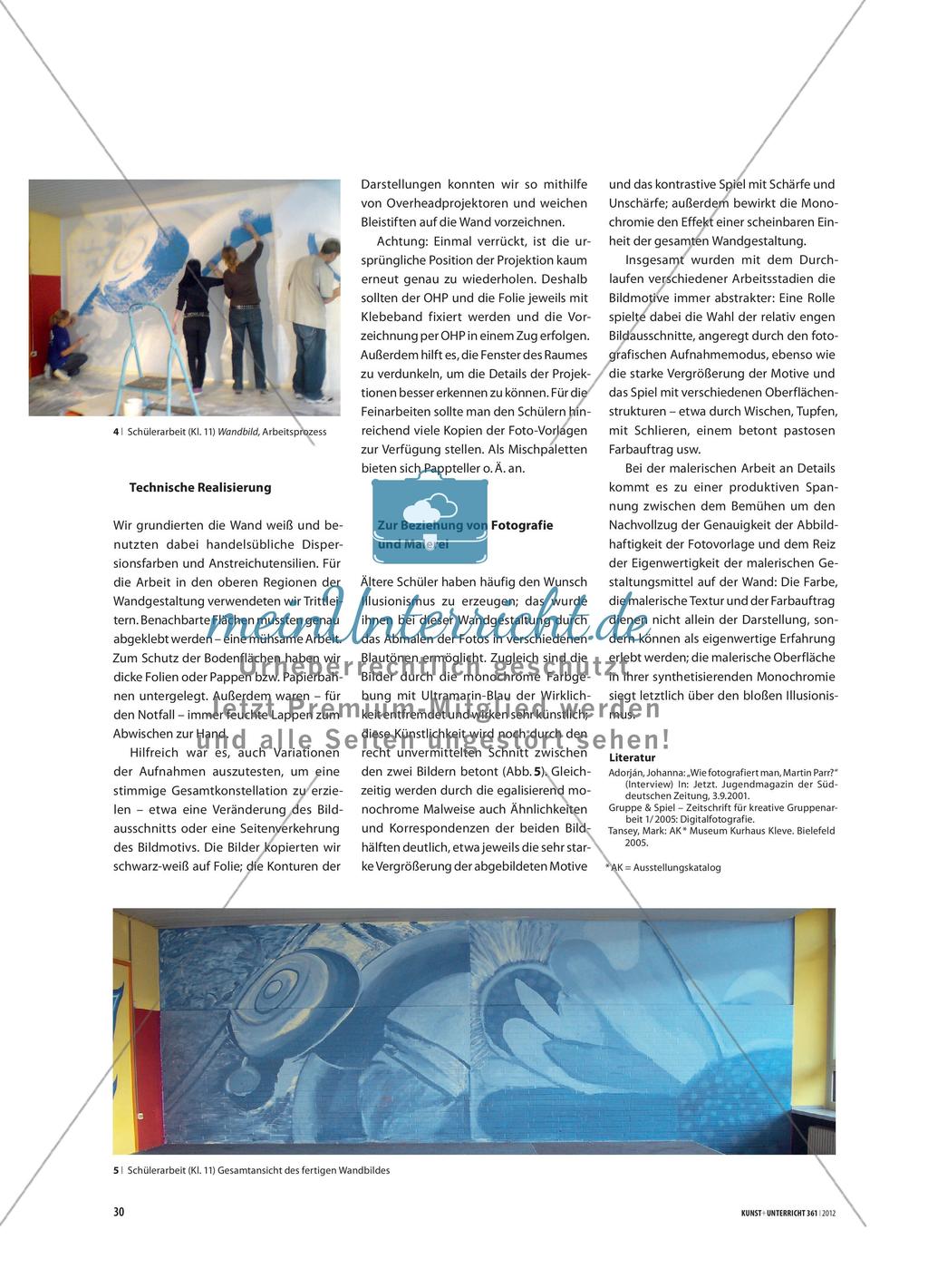 Illusionismus und Künstlichkeit durch Monochromie - Wandgestaltung in Grisaille-Technik nach Foto-Vorlagen Preview 3