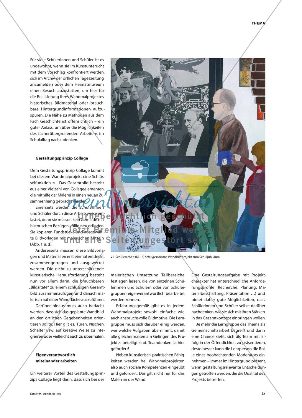 Schulgeschichte wird lebendig - Ein Wandmalprojekt zum Schuljubiläum Preview 2