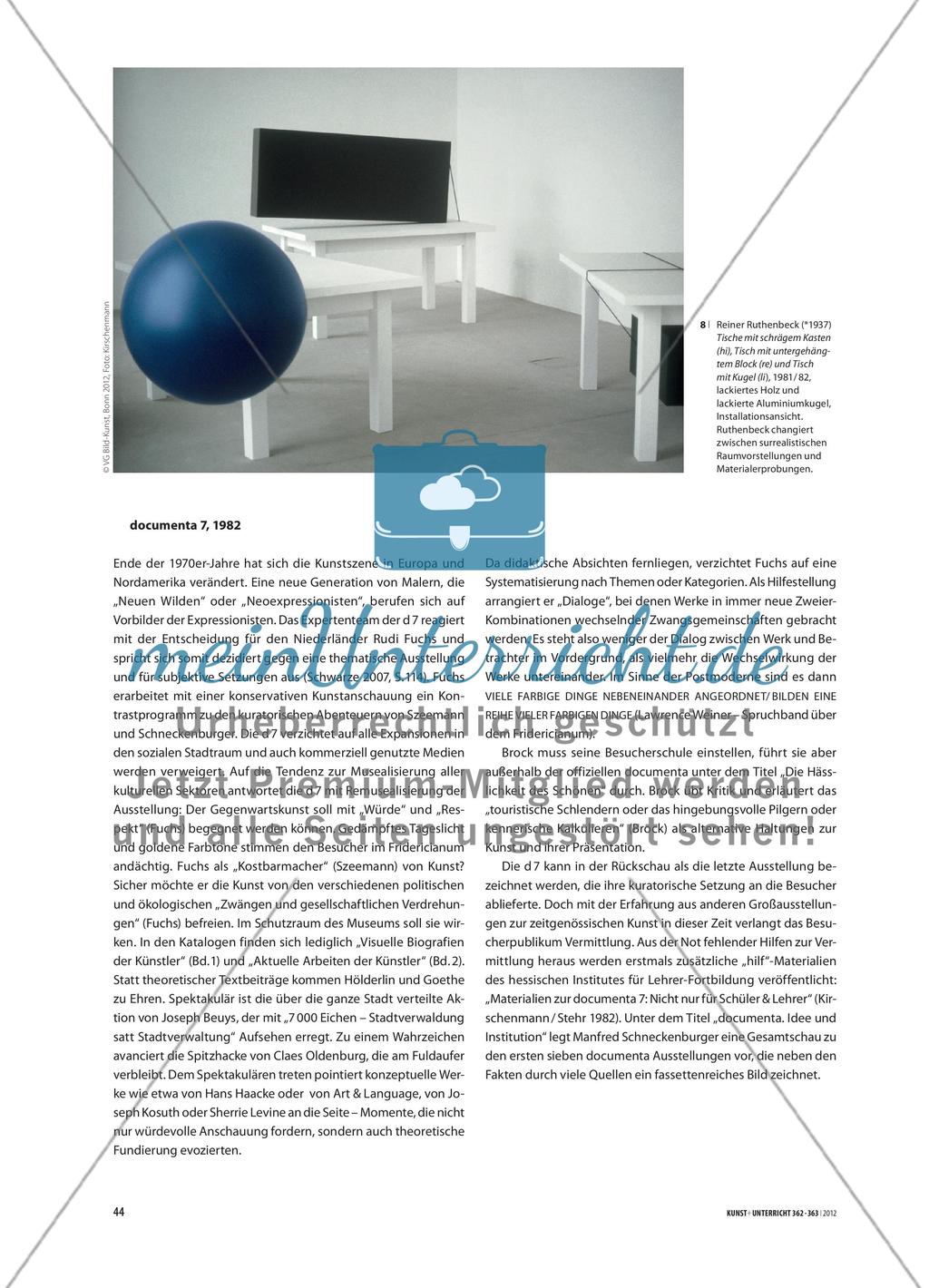 „Improvisation mit Deutungshilfe“ - Kalkulierte und inszenierte Vermittlung am Beispiel documenta Preview 5