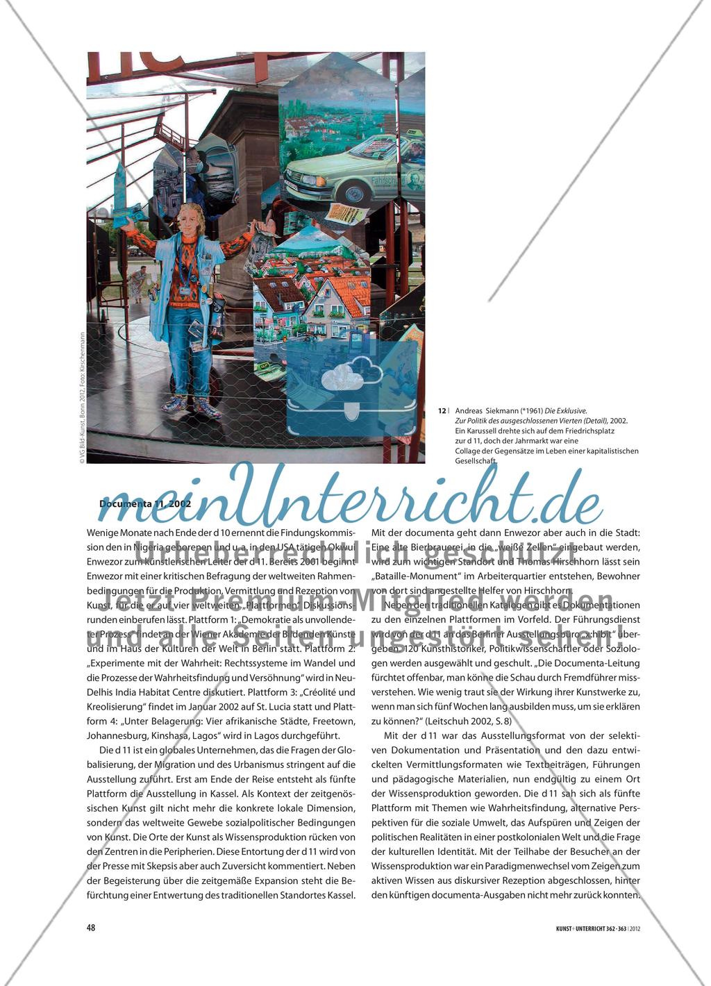 „Improvisation mit Deutungshilfe“ - Kalkulierte und inszenierte Vermittlung am Beispiel documenta Preview 9