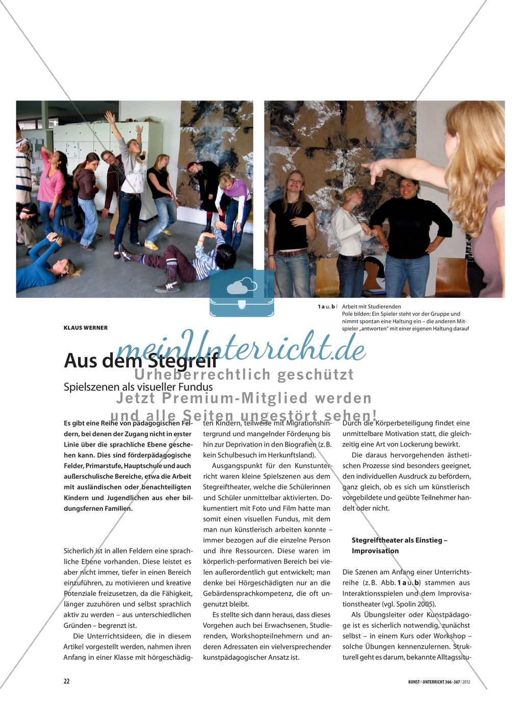 Aus dem Stegreif - Spielszenen als visueller Fundus Preview 1