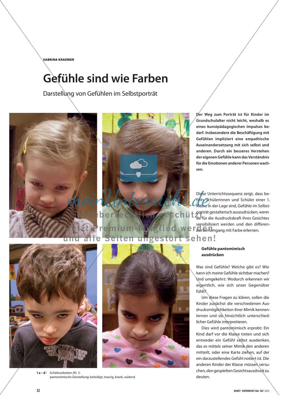 Gefühle sind wie Farben - Darstellung von Gefühlen im Selbstporträt Preview 1
