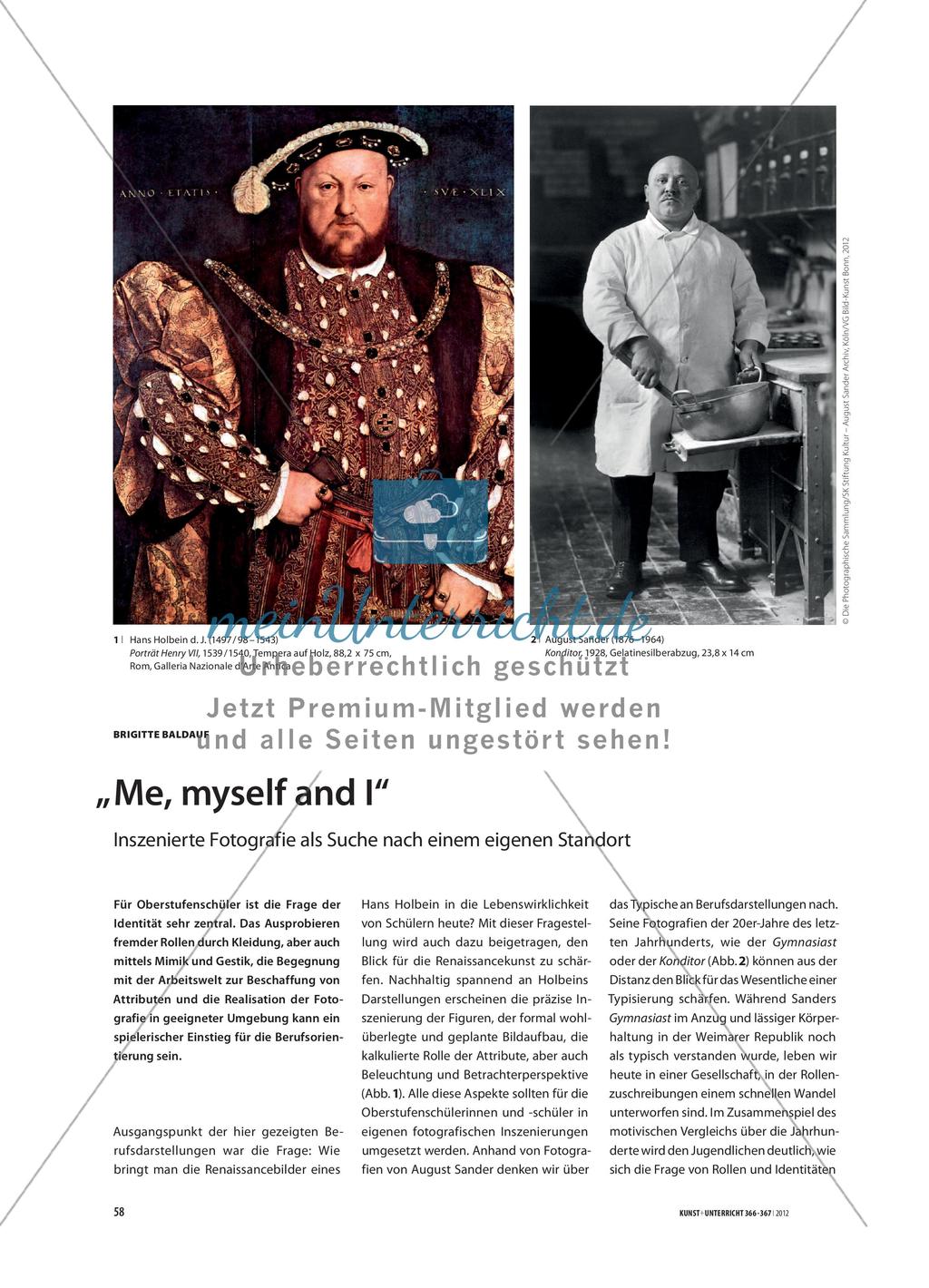 „Me, myself and I“ - Inszenierte Fotografie als Suche nach einem eigenen Standort Preview 1