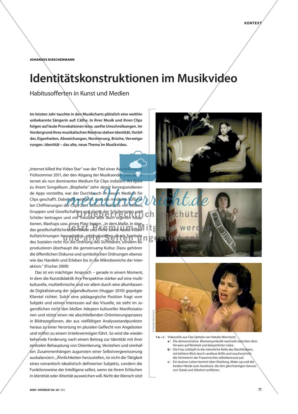 Identitätskonstruktionen im Musikvideo - Habitusofferten in Kunst und Medien Preview 1