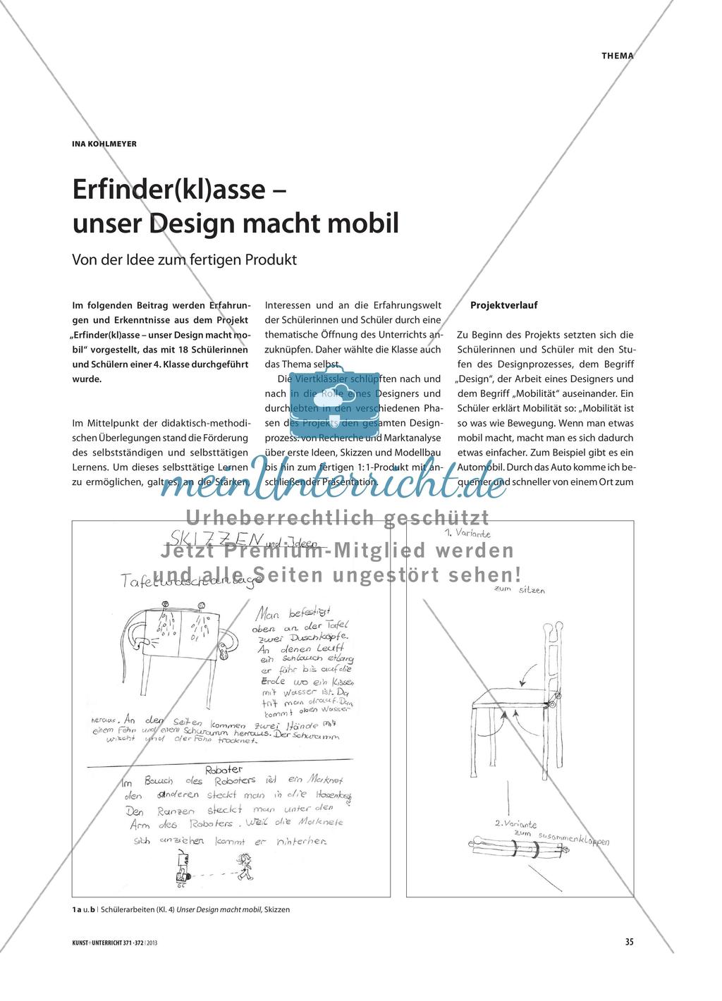 Erfinder(kl)asse – unser Design macht mobil: Von der Idee zum fertigen Produkt Preview 1