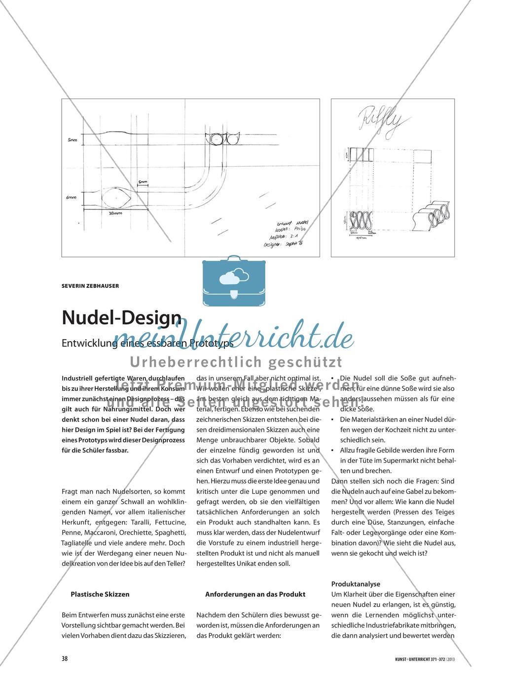 Nudel-Design - Entwicklung eines essbaren Prototyps Preview 1