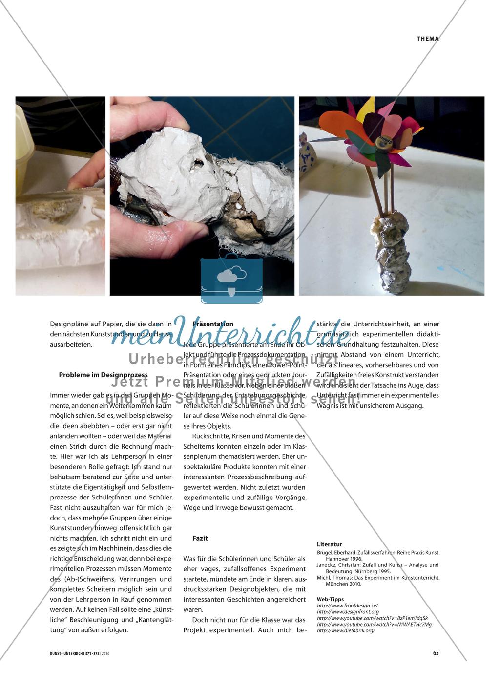 Design experimentell - Produktdesign im Kunstunterricht zwischen Zufall und Experiment Preview 3