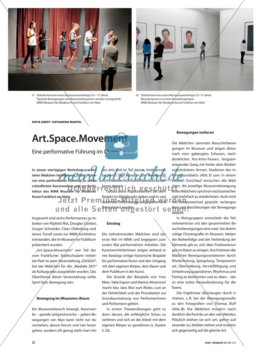 Art.Space.Movement - Eine performative Führung im Museum Preview 1