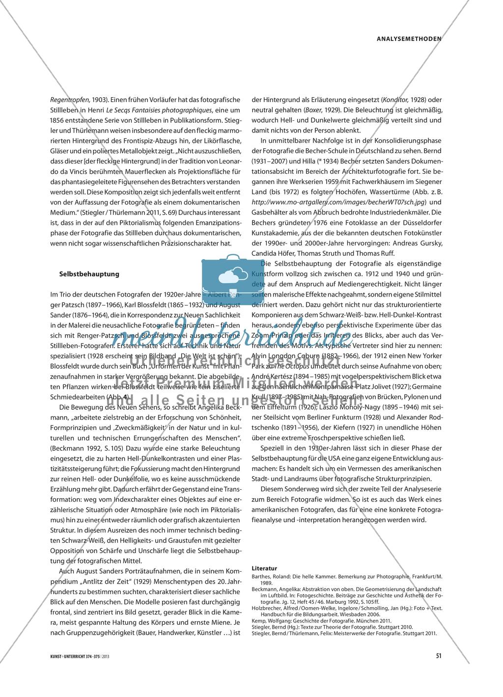 Foto – Fotografiegeschichte und -genres: Analyse- und Interpretationsmodelle im Großraum Kunst Preview 5