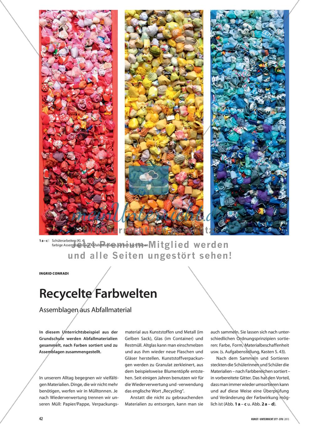 Recycelte Farbwelten: Assemblagen aus Abfallmaterial Preview 1