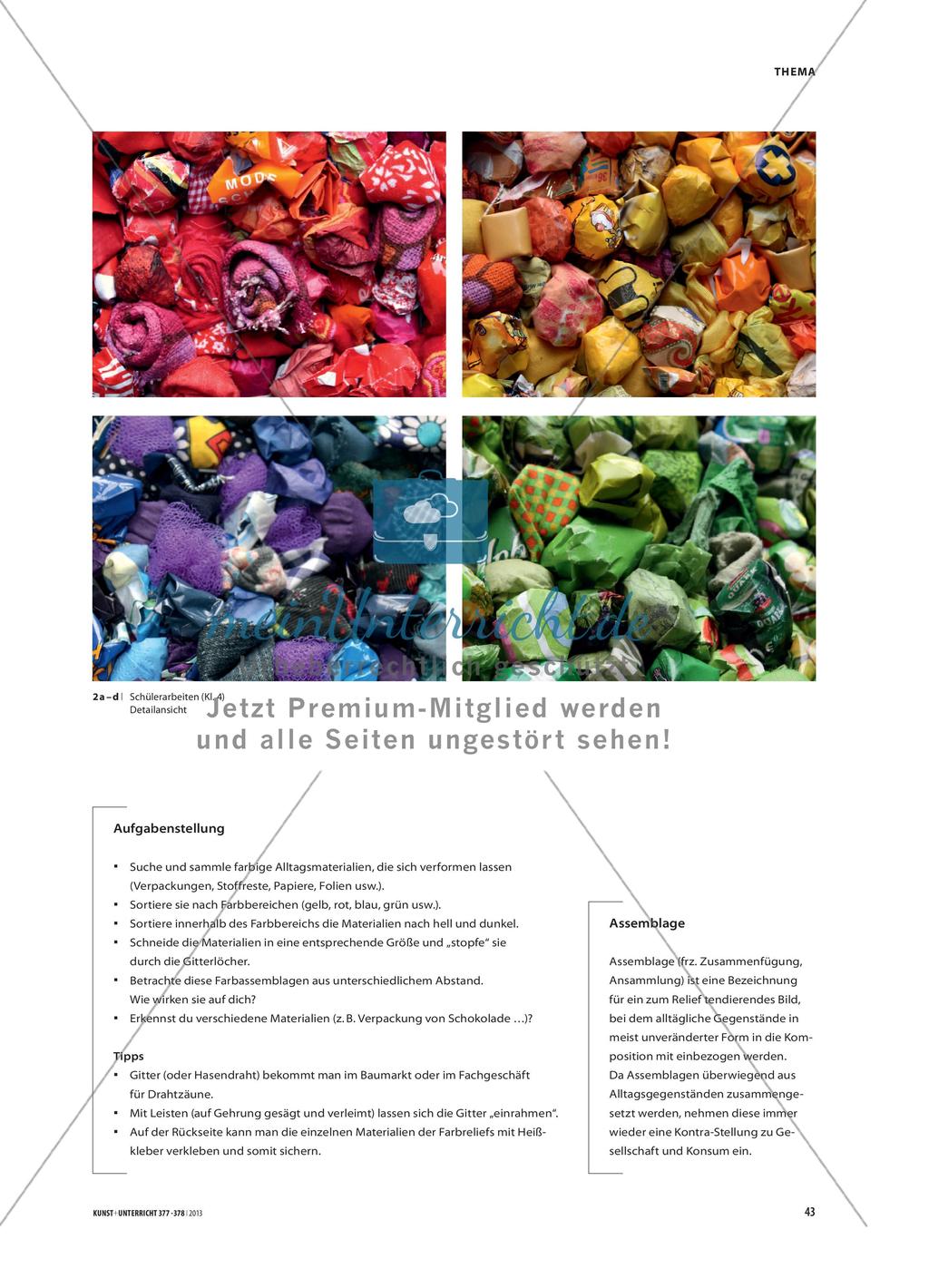 Recycelte Farbwelten: Assemblagen aus Abfallmaterial Preview 2