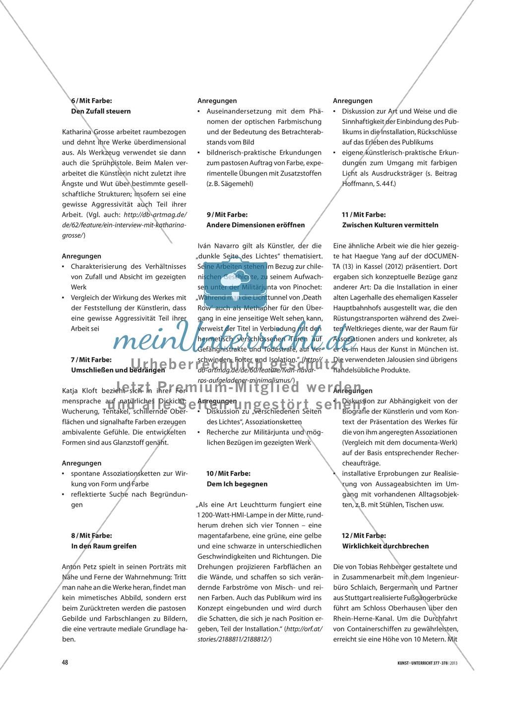 Material-Teil: Formgebung und Wirkung von Farbe in der bildenden Kunst Preview 3