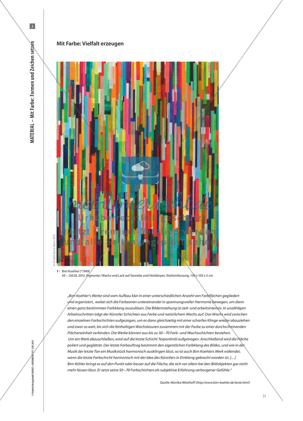 Material-Teil: Formgebung und Wirkung von Farbe in der bildenden Kunst Preview 6