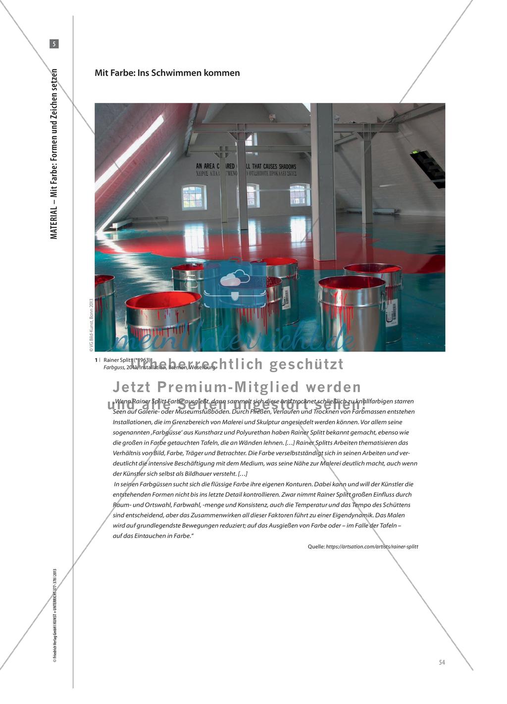 Material-Teil: Formgebung und Wirkung von Farbe in der bildenden Kunst Preview 9